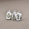 Yiluya Plata de Ley S925 Dios Amarillo de la Riqueza de Xizang Colgante Pequeño Lateral Elemento Pequeño Collar Cuentas de Buda Rosario Accesorios