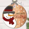 Decoração de Natal Personalizada Transfronteiriça Atividade de Contagem Regressiva de Madeira Enfeites de Árvore de Natal Presentes de Natal Artesanato em Madeira