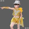 Roupas de apresentação para o Dia de Ano Novo Dia das Crianças roupas de dança meninos e meninas novas roupas de apresentação crianças do jardim de infância jazz com lantejoulas