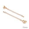Corrente de cauda que preserva a cor Pulseira com banho de ouro 18K Corrente de extensão para colar Material para artesanato DIY Fecho de mola Fivela Acessórios para joias