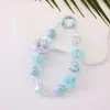 Cadena para teléfono de gato con pompón y cuentas para otoño e invierno, accesorio de muñeca moderno, accesorio para funda de teléfono de mujer, colgante llavero para bolso