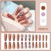 Esmalte de uñas exclusivo transfronterizo Parche de uña postiza de cuadros con pedrería Día de San Valentín ventas directas de fábrica de esmalte de uñas