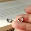 Estilo Versátil de Capas para Uso Diario, Puños para Oreja Completamente de Plata S925, Puños Pequeños para Cartílago de la Oreja, Mini Puños para Oreja con Diseño Redondo Texturizado