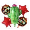 Globo de Fiesta de Carnaval Mexicano Transfronterizo Cactus Sombrero Alpaca Set de Papel de Aluminio Globo de Cumpleaños de Dibujos Animados