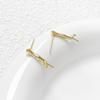 Aretes barrocos irregulares de lava con color chapado en oro de 18k, oro real, soporte para perlas, aretes hechos a mano DIY, accesorios para aretes