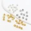 Cor Dourada 18K Contas Espaçadoras Conservadoras de Cor Contas Redondas em Formato de Flor Pulseira Espaçadora Pulseira DIY Colar Acessórios de Joias Atacado D93