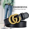 Cinto Feminino, Cinto de Couro Wenzhou, Letra G Dupla, Feito à Mão, Estilo Celebridade da Internet, Versátil, Sensação de Luxo, Cinto de Cintura Feminino
