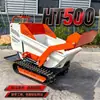 Camión Volquete de Orugas HT500 con Elevación y Descarga Hidráulica, orugas de goma engrosadas con excelente capacidad de trepa