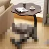 Mesa lateral para sofá para uso doméstico, móvil y ajustable, diseño simple para sala de estar y balcón, mesa de café pequeña de lujo ligero, mesita de noche para dormitorio