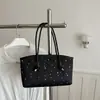 Bolsa de Mão Casual de Grande Capacidade 2026 Novo Estilo de Verão Moda Feminina Bolsa de Ombro/Axila para o Dia a Dia Bolsa Tote Estrelada
