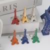 Llavero personalizado de la Torre Eiffel con juegos retro de París, colgante de torre, recuerdo de viaje.