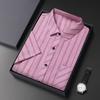 Nuevas Camisas de Algodón y Lino de Manga Corta para Otoño para Hombres Holgadas Casuales Finas de Lino Cuadros Talla Grande Suaves para Personas de Mediana Edad y Mayores