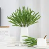 Paquete de Flores Secas de Planta Verde Simulada 3 Ramas Atado Espigas de Trigo Flor Artificial Decoración del Hogar Alojamiento Rural Decoración de Escritorio Accesorios de Paquete de Flores de Paisaje