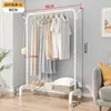 Varal de chão multifuncional e simples para roupas, varal de montagem fácil, suporte para guardar roupas, cabide, prateleira de armazenamento