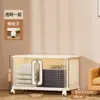 Armário Organizador Dobrável com Portas de Correr e Rodinhas, Guarda-Roupa Multicamadas para Bebê, Organizador de Lanches e Itens Diversos - Venda Direta da Fábrica, Em Estoque