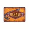 2024 Novo Logotipo Americano de Metal Estanho de Garagem Estilo Industrial Parede de Fundo para Oficina Automotiva Pintura Decorativa Suspensa Sem Moldura