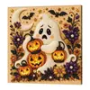 Set de Arte de Pintura de Diamantes DIY de Halloween Transfronterizo con Pegatinas de Perlas, Pintura Decorativa para Colgar en la Pared con Atmósfera Festiva
