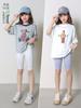 Pantalones cortos de modal Lanjing de cinco puntos para niñas Clase A, pantalones de seguridad finos de verano para niños, ropa exterior para bebé, pantalones de longitud media