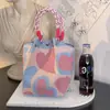 Bolsas de Punto Lindas de Dibujos Animados Transfronterizas Seleccionadas Cuidadosamente, Bolsos Cubo, Bolsos Tote, Bolsos de Hombro Versátiles Casuales
