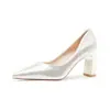 7777-5 Zapatos de Tacón Alto Puntiagudos Tacón Grueso Zapatos de Boda Zapatos de Dama de Honor Tacones Altos de Banquete Temperamento Francés Socialité Zapatos de Mujer de Gama Alta