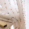 Hilo de Caramelo Red Roja Hilo Arcoíris Transparente Micro-Transparente Cortinas Dormitorio Balcón Parasol Tela de Cortina Linda Delgada Ligera