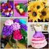 Papel crepé de color engrosado flor de papel crepé papel elástico papel para rizar material de manualidades para jardín de infantes papel para manualidades DIY flor de rosa doblar papel