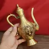 Frasco de Vino Auspicioso de Dragón y Fénix de Latón, Frasco de Vino Cien Bendiciones, Cristalería para Bodas en Casa y Oficina, Suministros para Adoración en Templos Budistas