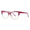 Estación independiente nuevo espejo plano ojo de gato 2175 moda calidad montura metálica para cejas gafas de montura negra para mujer personalizadas