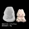 Molde de Silicona para Decoración de Velas de Aromaterapia, Pastel de Yeso, Manualidades DIY, Forma de Conejo Lindo de Dibujos Animados, Transfronterizo