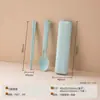 Nuevo Horno de Microondas Set Especial Tazón Taza Palillos Tenedor Cuchara Vajilla Infantil para Estudiantes Juego de Tres Piezas Mayoreo