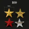 Tornillo de Grado Metálico Estrella Empleado Insignia Decorativa de Estrella de Cinco Puntas Insignia de Cinco Puntas Insignia de Solapa de Gorra Pecho