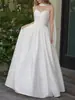 Vestido de noiva leve estilo francês, cetim, alça simples, toque de nicho de alta qualidade, vestido para sessão de fotos de casal com tema de estúdio para mulheres, atacado