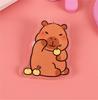 Estilo original de网红 (influencer) capibara lindo broche acrílico insignia de mochila de dibujos animados estuche para lápices colgante pin decorativo accesorios
