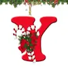 Adorno de Combinación de Letras Inglesas 2D para Bolsos, Nueva Decoración Festiva, Adorno Colgante para Árbol de Navidad, 26 Acrílicos
