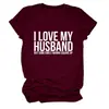 AMO A MI ESPOSO PERO Amazon wish sitio independiente playera casual simple de mujer cuello redondo manga corta