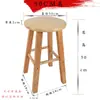 Banco taburete de comedor tabla para el hogar taburete de barra madera maciza nórdico taburete alto taburete bajo redondo pequeño hogar madera caucho