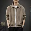 Chaqueta Ligera Fresca de Lyocell Tencel para Hombre 2026 Nueva Primavera Retro Americana Casual Holgada Talla Grande