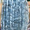Piedra semipreciosa de cristal natural, 4 x 4, espaciador de cuentas sueltas cilíndricas, accesorios de tubo, material de bricolaje, pulsera cilíndrica al por mayor