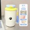 Taza isotérmica de doble boca con estampado de gatito y pez, suave y linda, transfronteriza, con cordón, adecuada para estudiantes, para ir al trabajo y para el coche, portátil y fácil de llevar