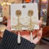 Agulha de Prata 925 Moda Luxo Leve Brincos de Borla Temperamento Nicho Versátil Brincos de Pérola Personalidade Senso de Alta Qualidade Brincos Mulheres