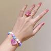 Pulsera infantil de sirena de nueva celebridad en línea, linda concha, clip de oreja sin dolor, anillo de pelo de princesa sirena, traje, caja de regalo