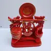 Accesorios y Decoraciones de Boda Estilo Chino, Artículos de Decoración de Boda Estilo Dinastía Han y Tang, Brasero, Silla de Montar, Esterilla para Arrodillarse, Taza de Té, Ceremonia para Adorar a los Ancestros