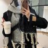 Amantes ~ bufanda trenzada de mohair de invierno nueva estilo coreano ins engrosada estilo perezoso cálida chal grande ceroso