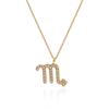 Atacado Colar Aço Inoxidável 12 Constelações Banhado a Ouro Simples Zircônia Colar Moda Feminina Versátil Corrente Clavícula