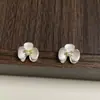 Pendientes Estéreo de Flor de Perla Dulce y Suave, Pendientes de Nicho de Moda y Elegantes, Juveniles, Simples y Versátiles para Mujer