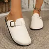 Verano 2026 Nuevo Comercio Exterior Talla Grande Zapatos Casuales Cómodos Planos de Punta Redonda para Mujer sin Cierre Birkenstock Talla Única para la Mayoría