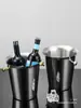 Cubo de Hielo Grueso de Acero Inoxidable Suministros para Bar Ktv Cubo para Champagne Cubo Comercial para Cubitos de Hielo Cubo Creativo para Cerveza y Vino
