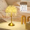 Nueva Lámpara de Mesita de Noche Creativa Nórdica para Niñas, Lámpara de Mesa con Cinta Romántica y Acogedora para Dormitorio, Recargable