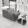 Cama para Lavar el Cabello de Salón de Peluquería Estilo Celebridad de Internet Semi-Reclinable Lavabo Profundo Cama para Lavar el Cabello Salón de Peluquería Cama para Enjuagar Cama para Cuidado y Crecimiento del Cabello
