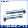 Parafusos Galvanizados com Sextavado Externo, Parafusos Azuis, Parafusos de Ferro Galvanizado Branco Zinco, Aço Carbono Classe 4.8 Gb30, 30 Parafusos, Parafusos Galvanizados